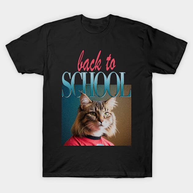 Back to School Cat T-Shirt by Darkest Disco